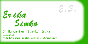 erika simko business card